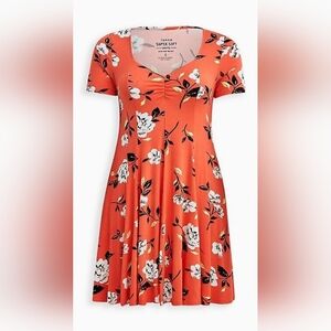 Torrid supersoft orange mini dress